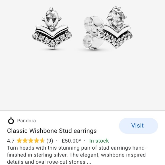 Pandora Jewelry - ❌SOLD❌ Pandora classic wishbone studs